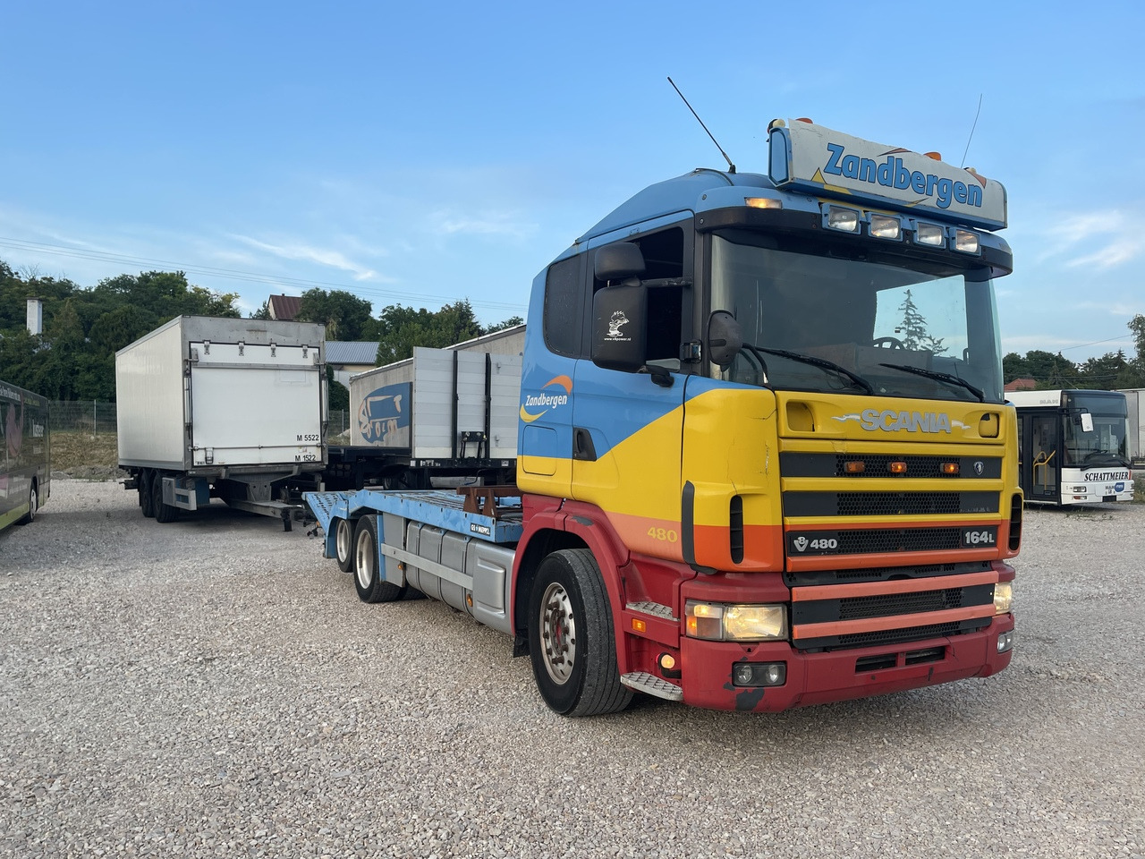 Autotransporter LKW Für die Beförderung von schwere Technik SCANIA 164 480 V8 GS MEPPEL: das Bild 9 Autotransporter LKW Für die Beförderung von schwere Technik SCANIA 164 480 V8 GS MEPPEL: das Bild 9