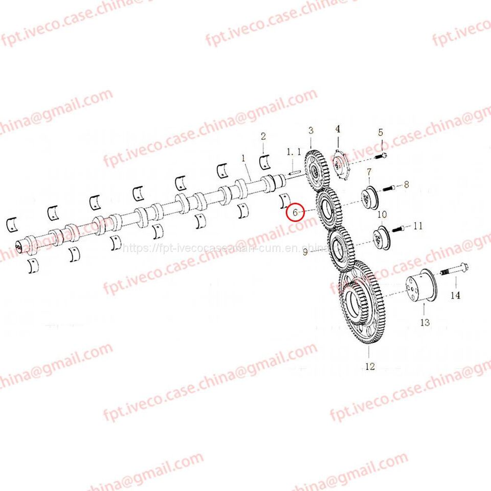 MAN D2066 Cylinder head idler gear assembly 04505-5094 - Zylinderkopf: das Bild 1 MAN D2066 Cylinder head idler gear assembly 04505-5094 - Zylinderkopf: das Bild 1