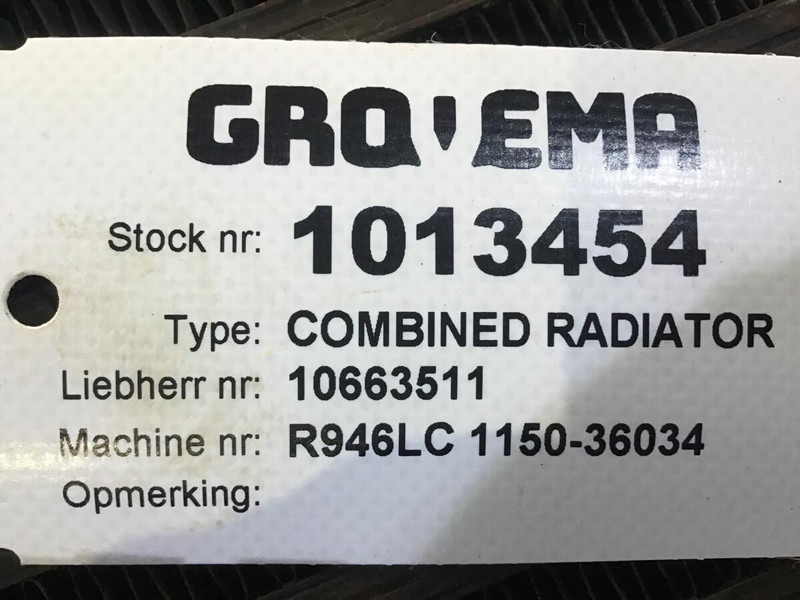 Liebherr Combined Radiator - Kühler: das Bild 2 Liebherr Combined Radiator - Kühler: das Bild 2