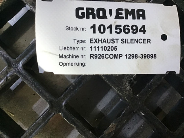 Liebherr Exhaust Silencer - Schalldämpfer: das Bild 1 Liebherr Exhaust Silencer - Schalldämpfer: das Bild 1
