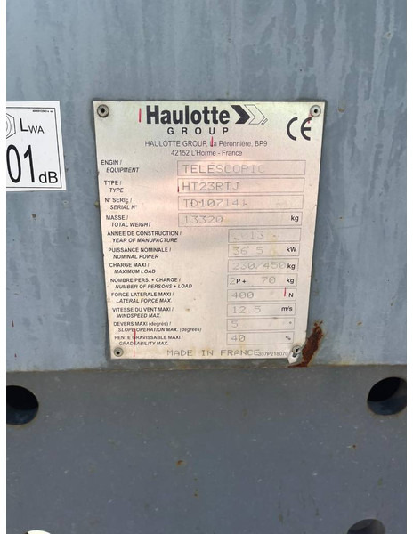 Haulotte HT 23 RTJ - Teleskopbühne: das Bild 5 Haulotte HT 23 RTJ - Teleskopbühne: das Bild 5