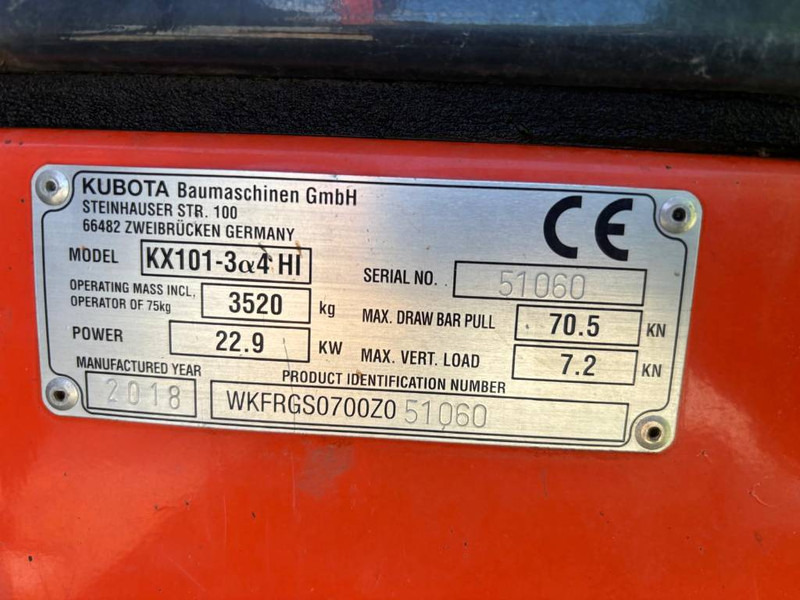 RESERVERT !! Kubota Kubota KX 101-3 - Minibagger: das Bild 5 RESERVERT !! Kubota Kubota KX 101-3 - Minibagger: das Bild 5