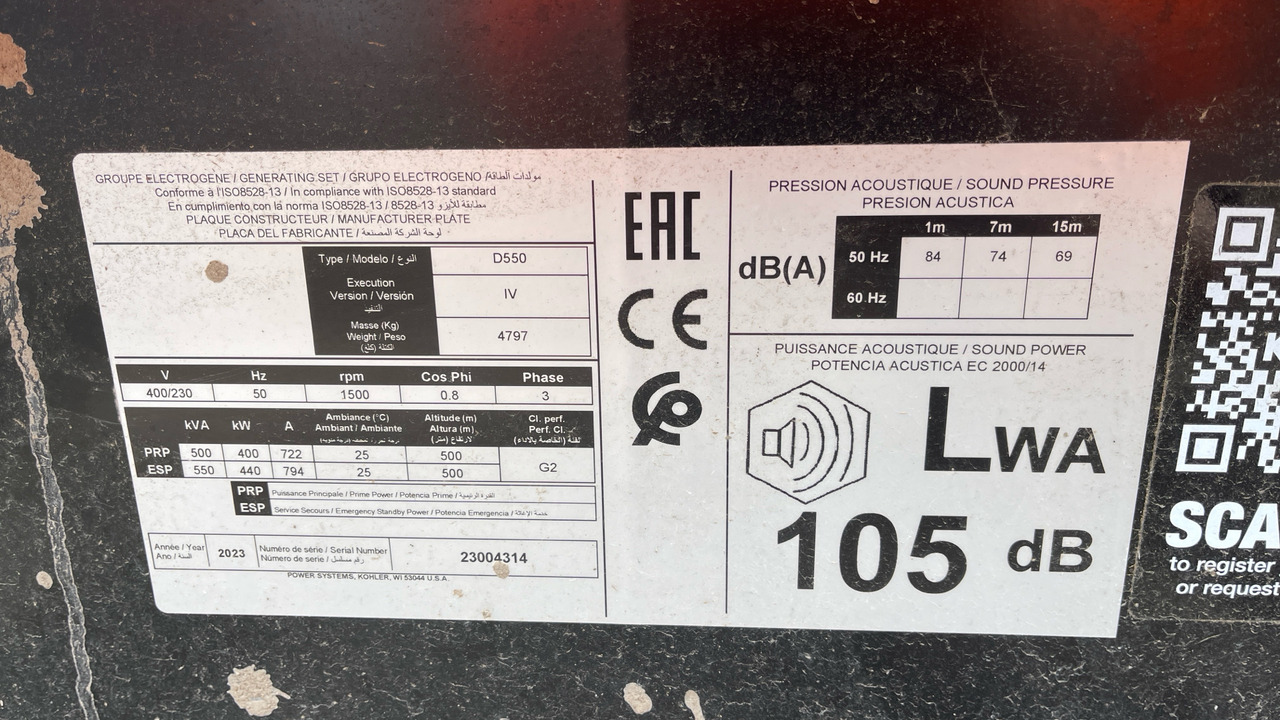 KOLHER D550IV 403 GENERATOR - Baugeräte: das Bild 5 KOLHER D550IV 403 GENERATOR - Baugeräte: das Bild 5