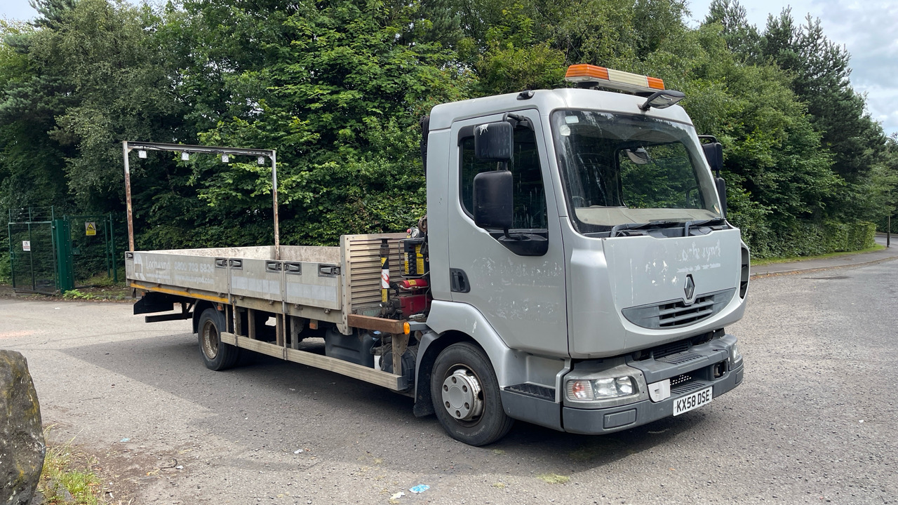 RENAULT MIDLUM 190.08 EXTRA LIGHT DAY - Pritsche LKW, Autokran: das Bild 1 RENAULT MIDLUM 190.08 EXTRA LIGHT DAY - Pritsche LKW, Autokran: das Bild 1