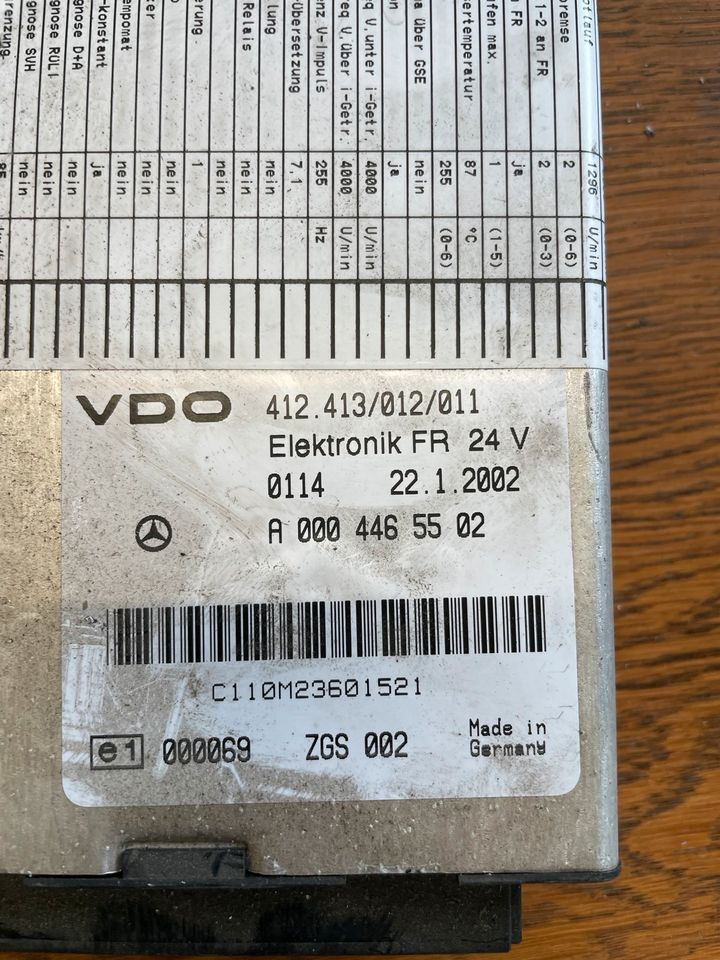 Mercedes Atego VDO Elektronik FR Steuergerät A 000 446 55 02 - Steuergerät für LKW: das Bild 2 Mercedes Atego VDO Elektronik FR Steuergerät A 000 446 55 02 - Steuergerät für LKW: das Bild 2