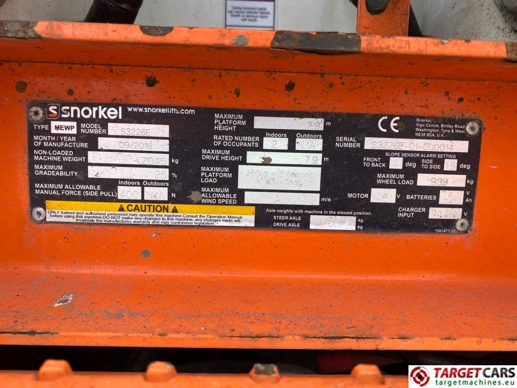 Scherenbühne Snorkel S3226E Electric Scissor Work Lift 990cm: das Bild 10