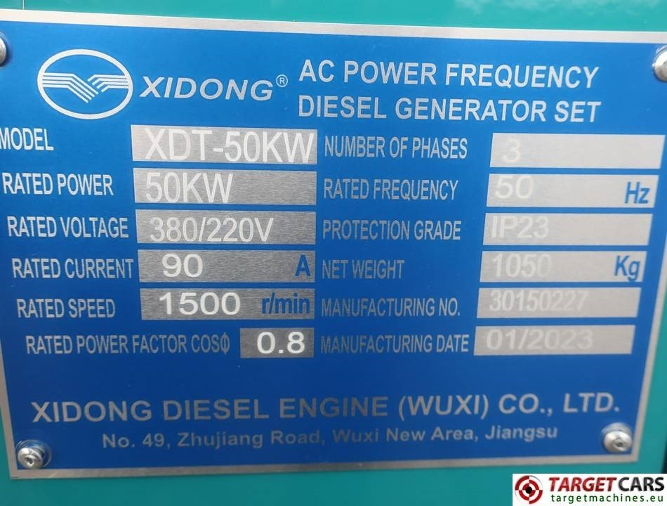 Stromgenerator neu kaufen Xidong XDT-50KW Generator 62.5KVA Diesel 400/230V: das Bild 10