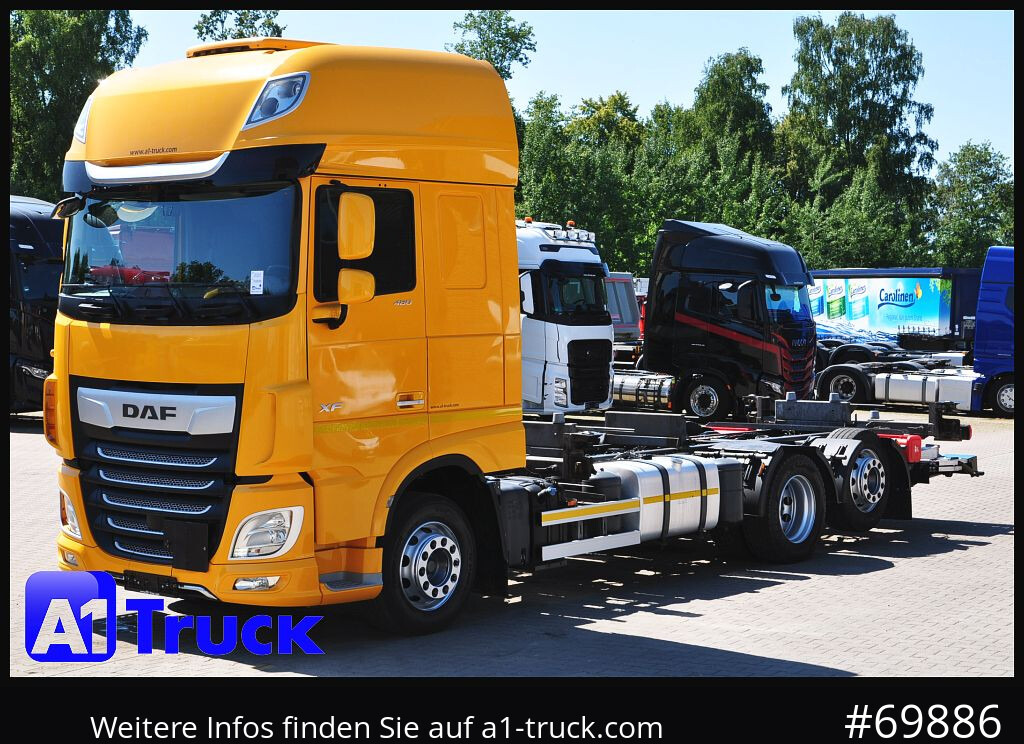 Containerwagen/ Wechselfahrgestell LKW DAF XF 480, MultiBDF, 7,45, Standklima, LBW,: das Bild 13