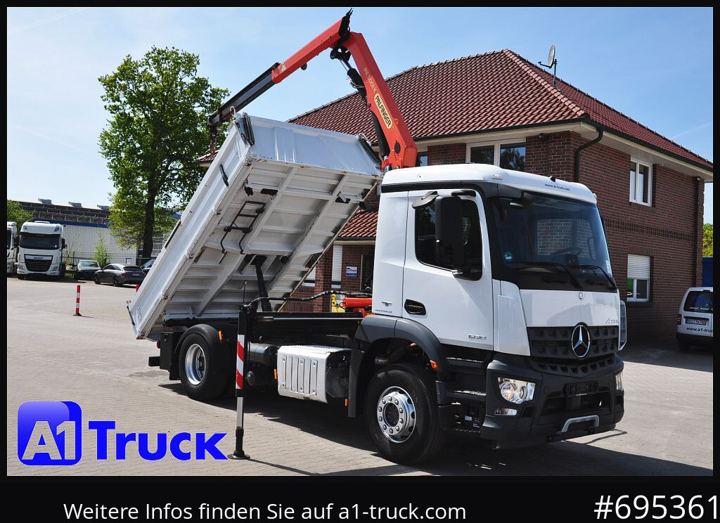 MERCEDES-BENZ Arocs 1830, Kipper + Kran,Palfinger, Funk, - Kipper, Autokran: das Bild 1 MERCEDES-BENZ Arocs 1830, Kipper + Kran,Palfinger, Funk, - Kipper, Autokran: das Bild 1