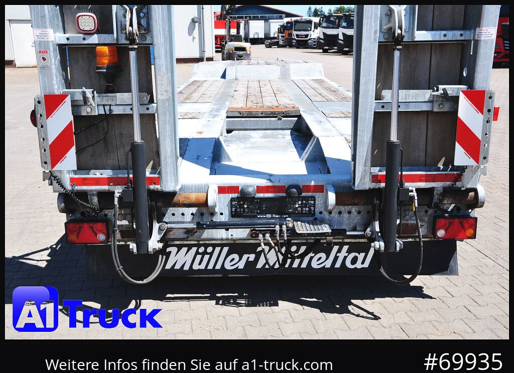Tieflader Anhänger Für die Beförderung von schwere Technik MUELLER-MITTELTAL T4 Profi, 4 achs Tieflader, hydr. Rampen,: das Bild 6