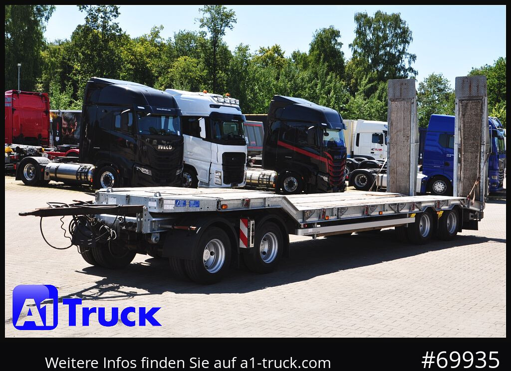 Tieflader Anhänger Für die Beförderung von schwere Technik MUELLER-MITTELTAL T4 Profi, 4 achs Tieflader, hydr. Rampen,: das Bild 13