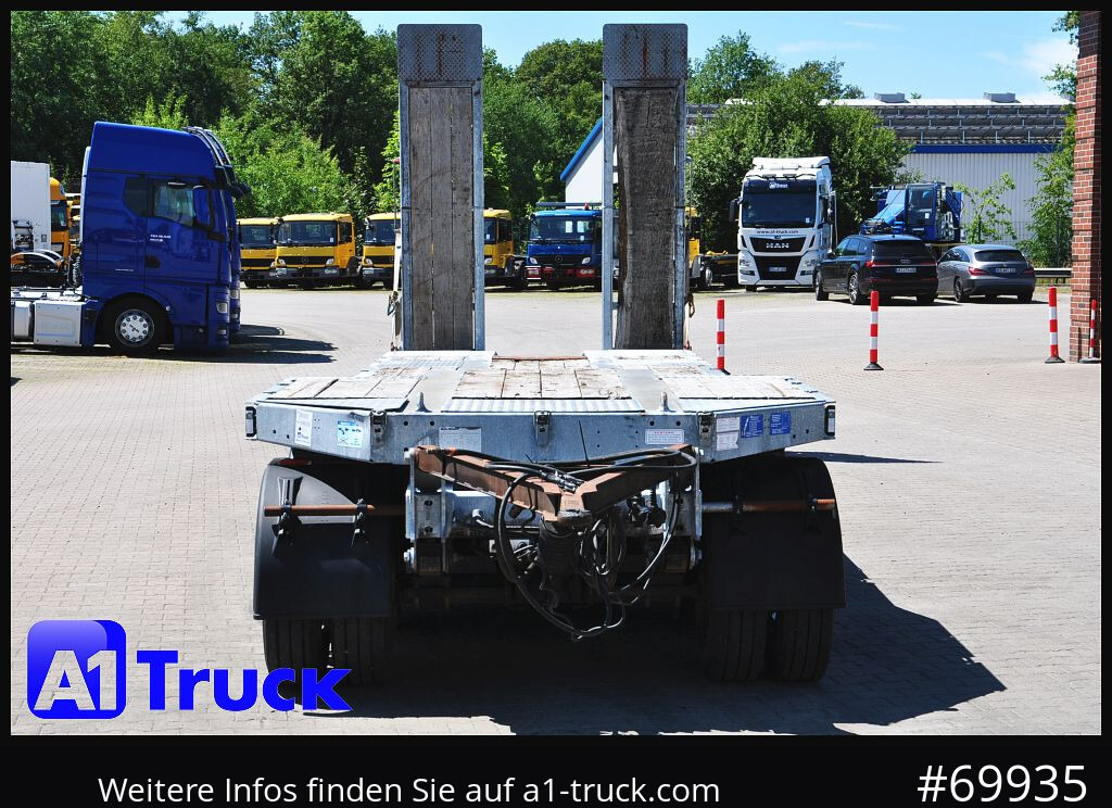 Tieflader Anhänger Für die Beförderung von schwere Technik MUELLER-MITTELTAL T4 Profi, 4 achs Tieflader, hydr. Rampen,: das Bild 14