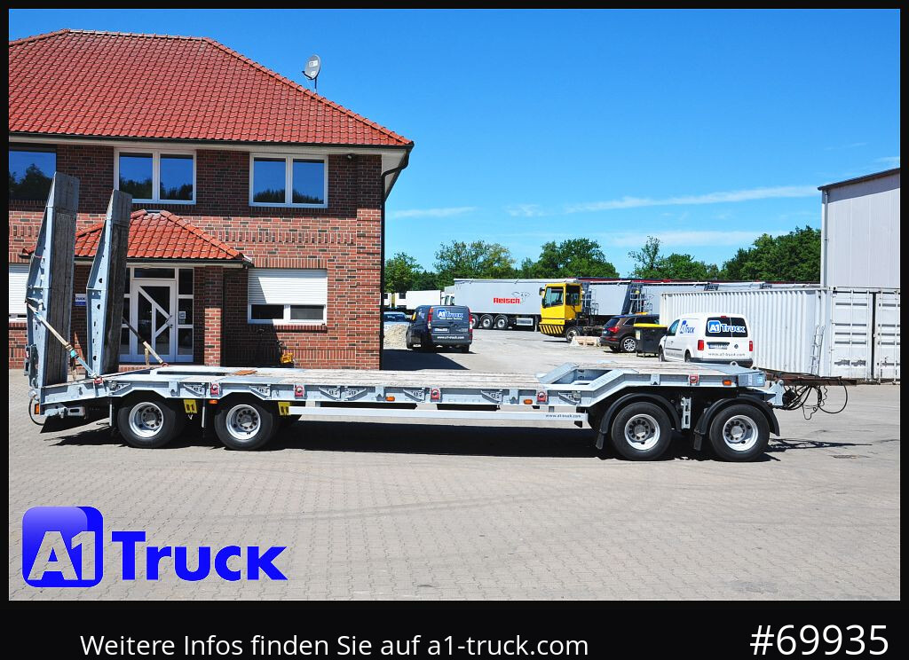 Tieflader Anhänger Für die Beförderung von schwere Technik MUELLER-MITTELTAL T4 Profi, 4 achs Tieflader, hydr. Rampen,: das Bild 8
