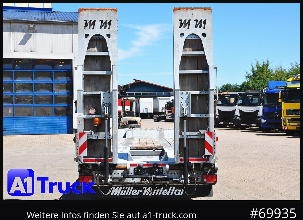 Tieflader Anhänger Für die Beförderung von schwere Technik MUELLER-MITTELTAL T4 Profi, 4 achs Tieflader, hydr. Rampen,: das Bild 10