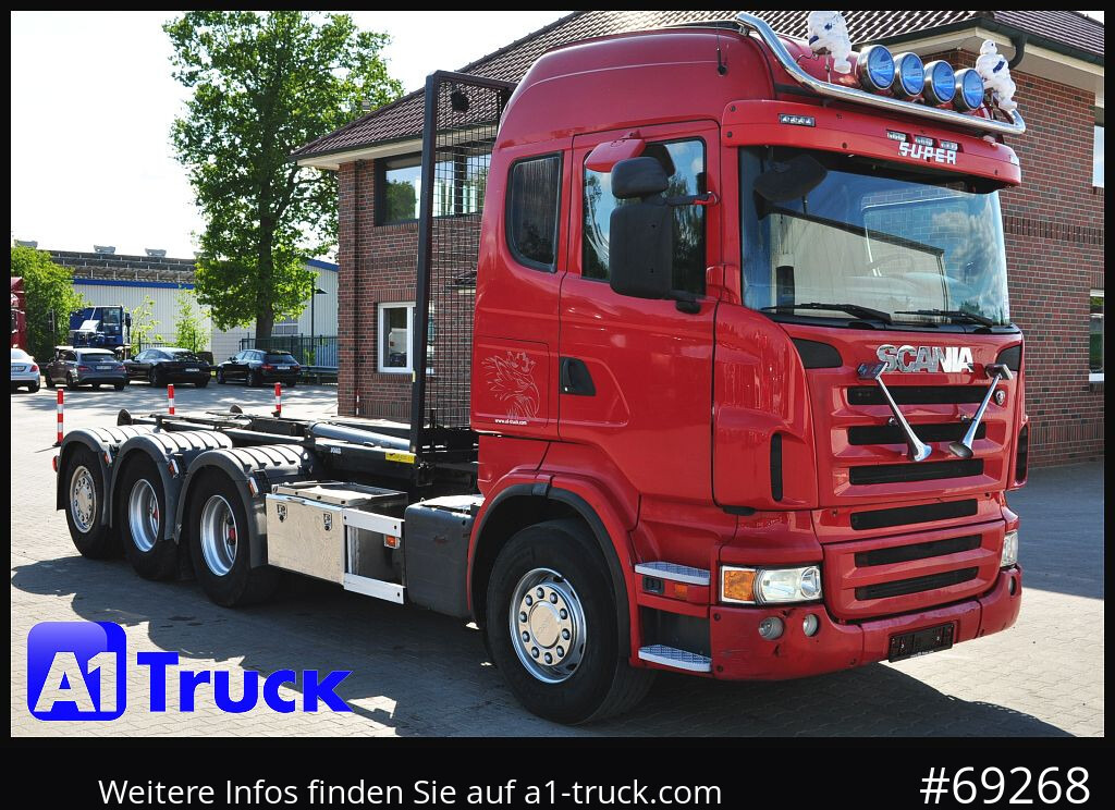 SCANIA R480, Abrollkipper Joab, 8x4, Lift-Lenkachse, - Abrollkipper: das Bild 1 SCANIA R480, Abrollkipper Joab, 8x4, Lift-Lenkachse, - Abrollkipper: das Bild 1