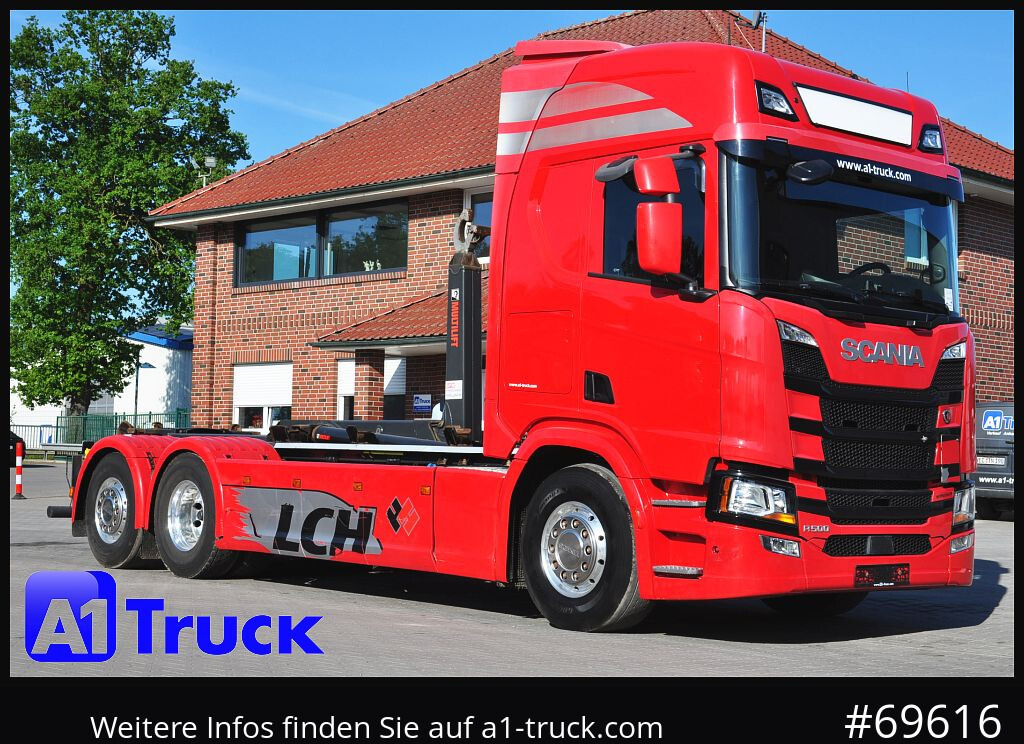 SCANIA R500, Abrollkipper, HIAB, Lift-Lenkachse, - Abrollkipper: das Bild 1 SCANIA R500, Abrollkipper, HIAB, Lift-Lenkachse, - Abrollkipper: das Bild 1