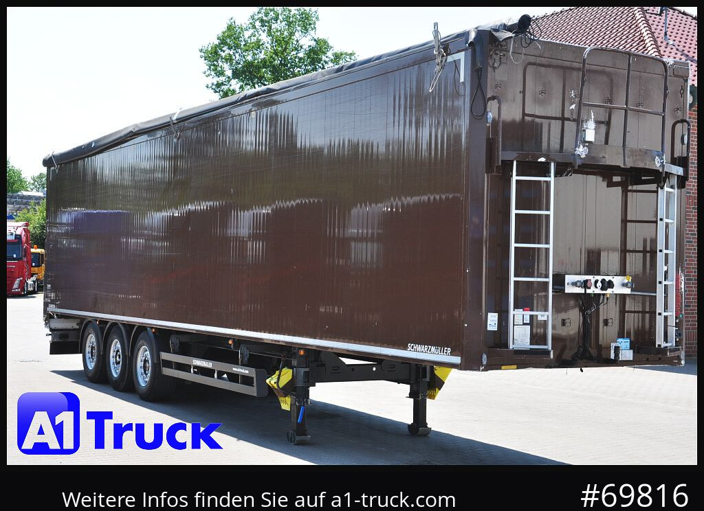 SCHWARZMUELLER Vollalu, 90m³, 7620 Kg, Lift CF 8mm, - Schubboden Auflieger: das Bild 1 SCHWARZMUELLER Vollalu, 90m³, 7620 Kg, Lift CF 8mm, - Schubboden Auflieger: das Bild 1