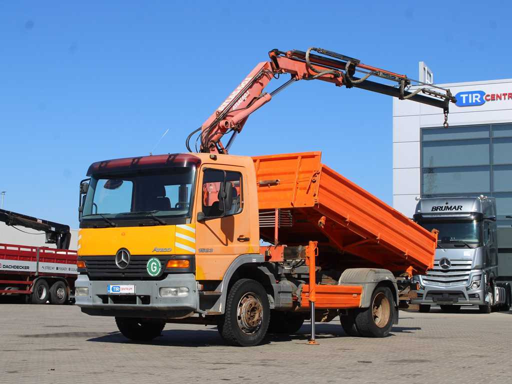 Mercedes-Benz Atego 1523, HYDRAULIC ARM ATLAS 60.1, THREE-SIDED - Kipper, Autokran: das Bild 1 Mercedes-Benz Atego 1523, HYDRAULIC ARM ATLAS 60.1, THREE-SIDED - Kipper, Autokran: das Bild 1
