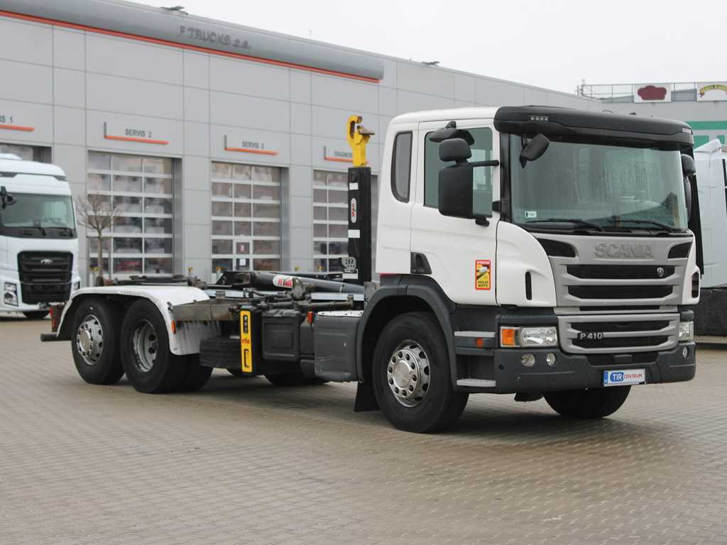 Scania P410, EURO 5, 6X2, CONTAINER HOOK CARRIER, LIFTING AXLE - Abrollkipper: das Bild 3 Scania P410, EURO 5, 6X2, CONTAINER HOOK CARRIER, LIFTING AXLE - Abrollkipper: das Bild 3