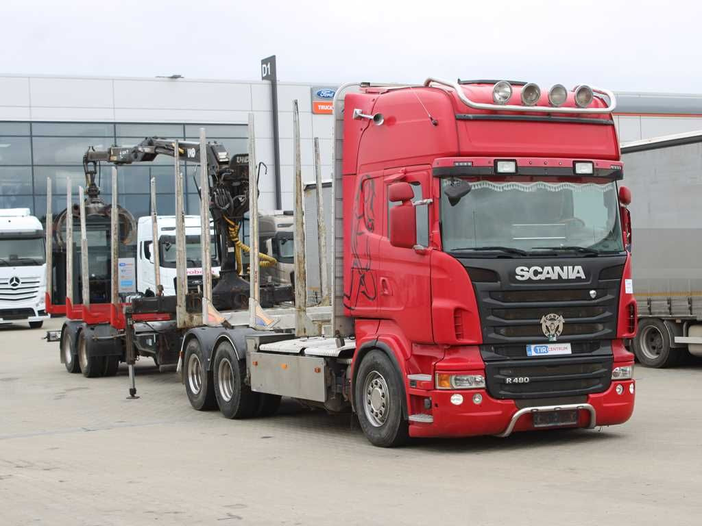 Scania R 480, CRANE LHO L120Z(78), 6X4 - Holztransporter, Autokran: das Bild 2 Scania R 480, CRANE LHO L120Z(78), 6X4 - Holztransporter, Autokran: das Bild 2