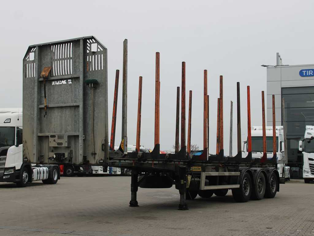 ZASŁAW D-651A, 2x LIFT AXLE, TYRES 80% - Holzauflieger: das Bild 1 ZASŁAW D-651A, 2x LIFT AXLE, TYRES 80% - Holzauflieger: das Bild 1