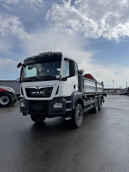 MAN TGS 26.430 6x4 3-Seitenkipper, HMF 2020K-RC Heckkran abnehmbar, - Kipper, Autokran: das Bild 1 MAN TGS 26.430 6x4 3-Seitenkipper, HMF 2020K-RC Heckkran abnehmbar, - Kipper, Autokran: das Bild 1