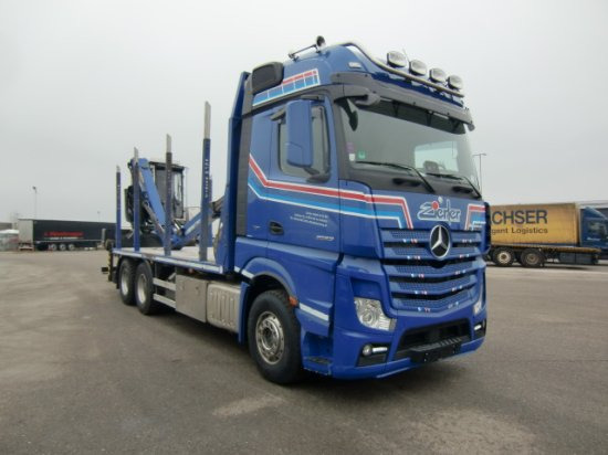 Mercedes-Benz Actros 2653 6x4 Holz Palfinger Kabinenkran - Holztransporter, Autokran: das Bild 3 Mercedes-Benz Actros 2653 6x4 Holz Palfinger Kabinenkran - Holztransporter, Autokran: das Bild 3