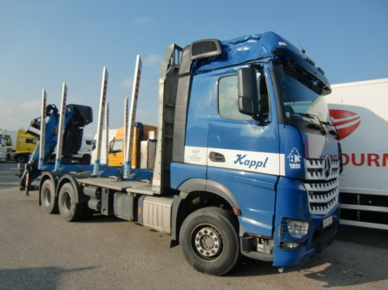 Mercedes-Benz Arocs 3353 6x4 Holztransp., Palfinger Kran Epsilon - Holztransporter, Autokran: das Bild 1 Mercedes-Benz Arocs 3353 6x4 Holztransp., Palfinger Kran Epsilon - Holztransporter, Autokran: das Bild 1