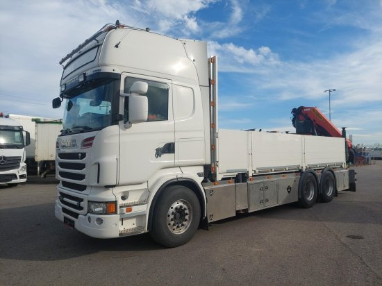 Scania R730 6x4 Pritsche, Voll-Luft Palfinger PK27002 Kran Retarder, Alu-Felgen, - Pritsche LKW, Autokran: das Bild 1 Scania R730 6x4 Pritsche, Voll-Luft Palfinger PK27002 Kran Retarder, Alu-Felgen, - Pritsche LKW, Autokran: das Bild 1