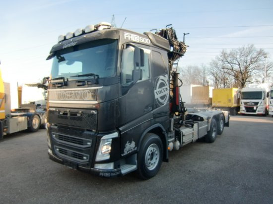 Volvo FH 500 6x2, Schrottkran, Waage, E6, Liftachse - Abrollkipper, Autokran: das Bild 1 Volvo FH 500 6x2, Schrottkran, Waage, E6, Liftachse - Abrollkipper, Autokran: das Bild 1