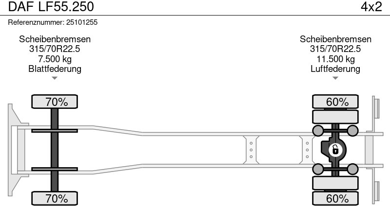 Tankwagen Für die Beförderung von Kraftstoff DAF LF55.250: das Bild 14 Tankwagen Für die Beförderung von Kraftstoff DAF LF55.250: das Bild 14