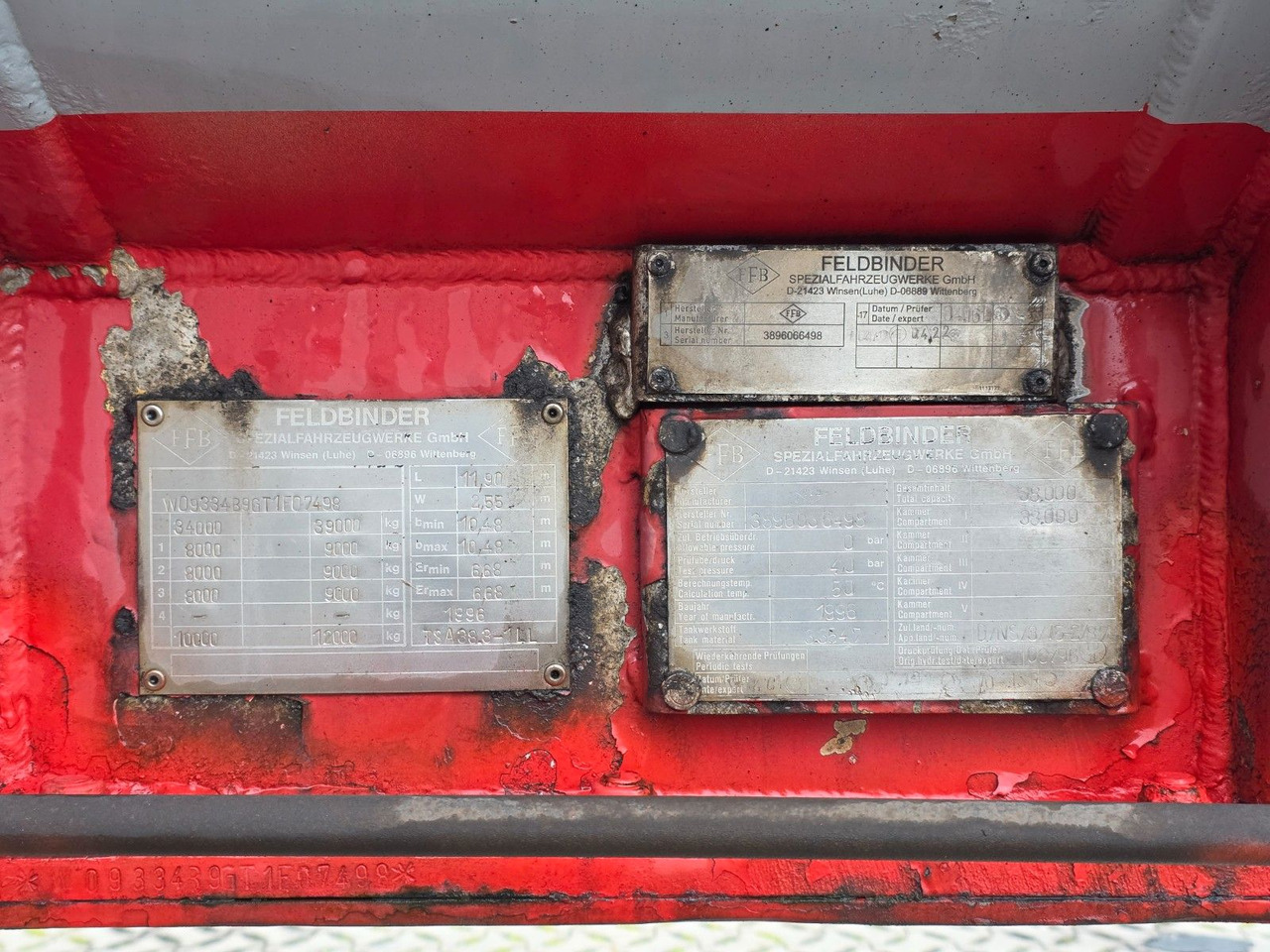 Tankauflieger Feldbinder TSA 38.3 / Alu / ADR AT, FL / Lift / VOGELSANG: das Bild 37 Tankauflieger Feldbinder TSA 38.3 / Alu / ADR AT, FL / Lift / VOGELSANG: das Bild 37