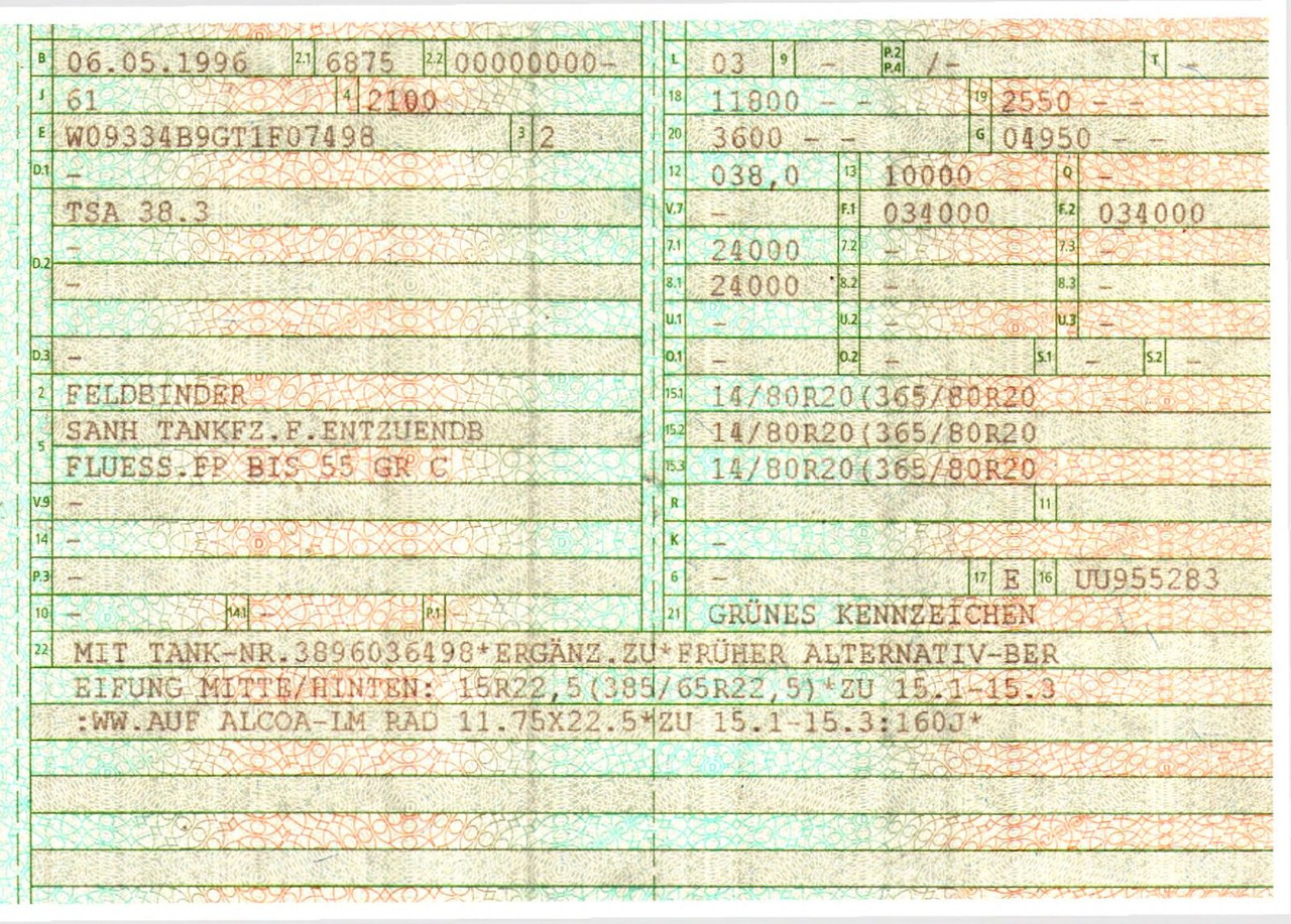 Tankauflieger Feldbinder TSA 38.3 / Alu / ADR AT, FL / Lift / VOGELSANG: das Bild 41 Tankauflieger Feldbinder TSA 38.3 / Alu / ADR AT, FL / Lift / VOGELSANG: das Bild 41
