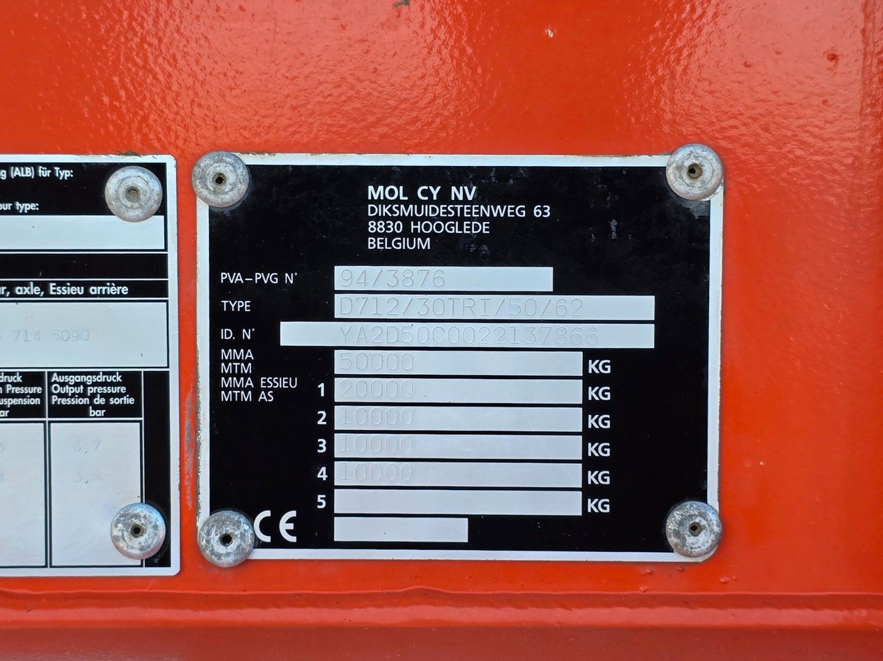 Tieflader Auflieger MOL / Lenkachse: das Bild 36