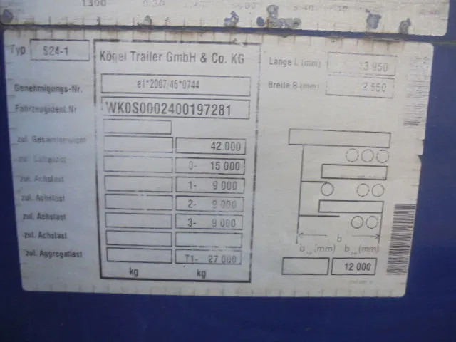 Planenauflieger Kögel S24-1 NL TRAILER APK TOT 21-10-2026 35 IN STOCK: das Bild 18 Planenauflieger Kögel S24-1 NL TRAILER APK TOT 21-10-2026 35 IN STOCK: das Bild 18