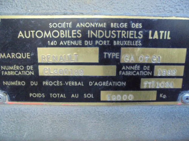 Feuerwehrfahrzeug Renault C A07 C1: das Bild 14 Feuerwehrfahrzeug Renault C A07 C1: das Bild 14