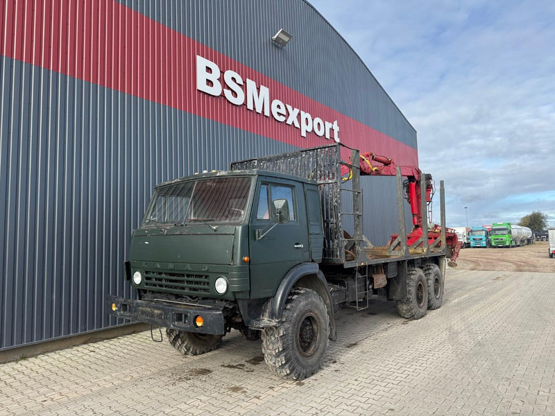 Kamaz 43101, 6x6 - Holztransporter, Autokran: das Bild 1 Kamaz 43101, 6x6 - Holztransporter, Autokran: das Bild 1