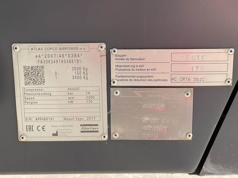 Atlas-Copco XAVS 287 - Luftkompressor: das Bild 4 Atlas-Copco XAVS 287 - Luftkompressor: das Bild 4