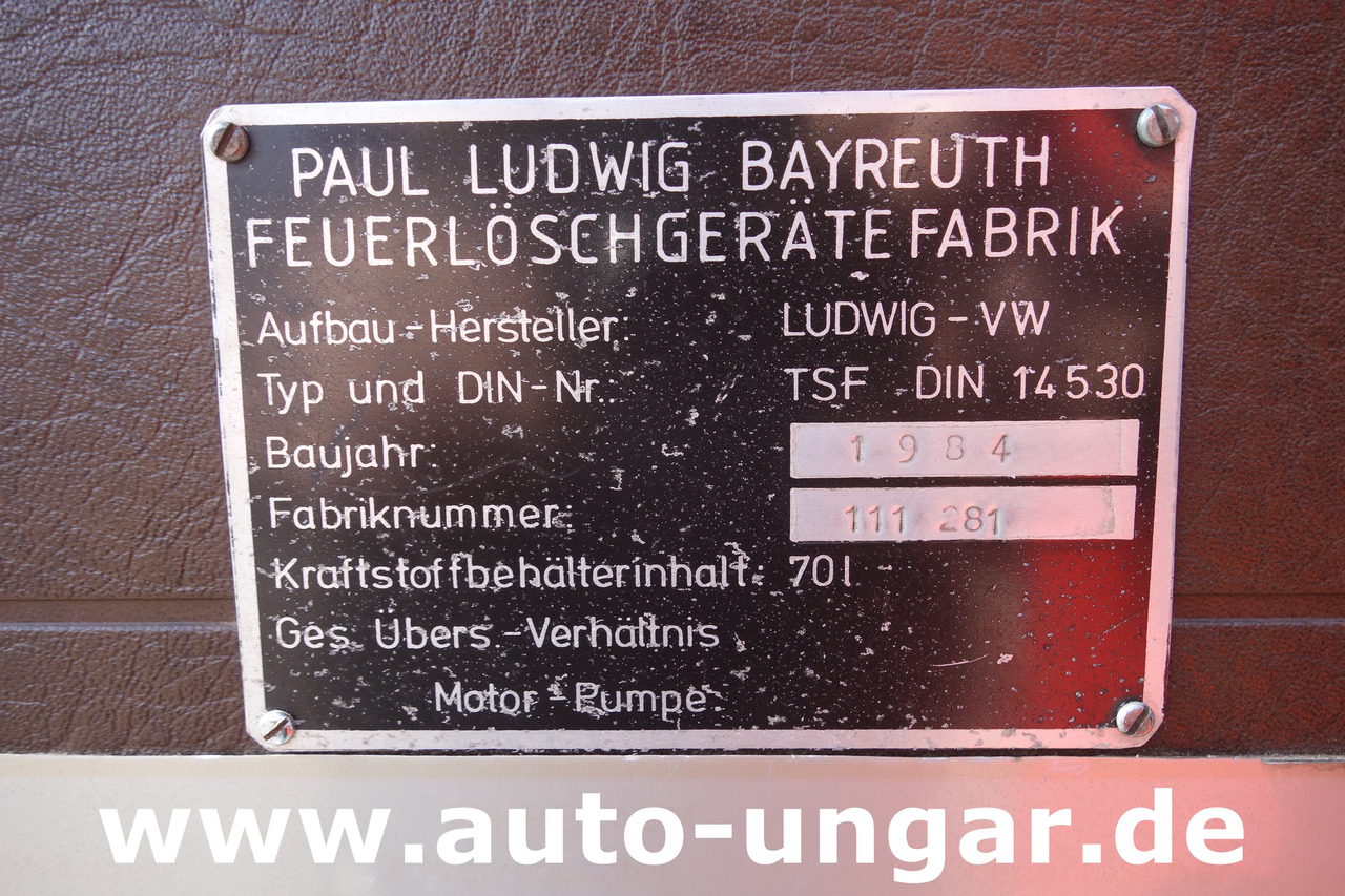 Kleintransporter VOLKSWAGEN VW LT 31 Typ 281 TSF Tragkraftspritzenfahrzeug Feuerwehr: das Bild 19
