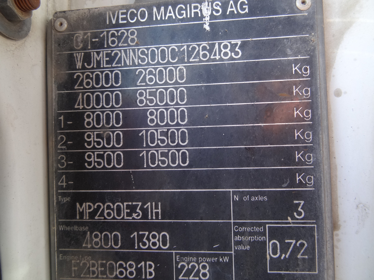 Iveco EuroTrakker 260E31 6X4 Palfinger 36002 - Autokran, Pritsche LKW: das Bild 3 Iveco EuroTrakker 260E31 6X4 Palfinger 36002 - Autokran, Pritsche LKW: das Bild 3