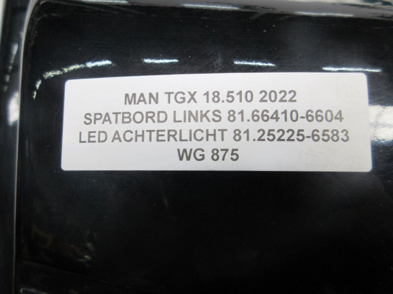 Karosserie und Außen für LKW MAN 81.66410-6604/81.66410-6599/81.25225-6583/81.25225-6576 spatbord set MAN MODEL 2022: das Bild 9