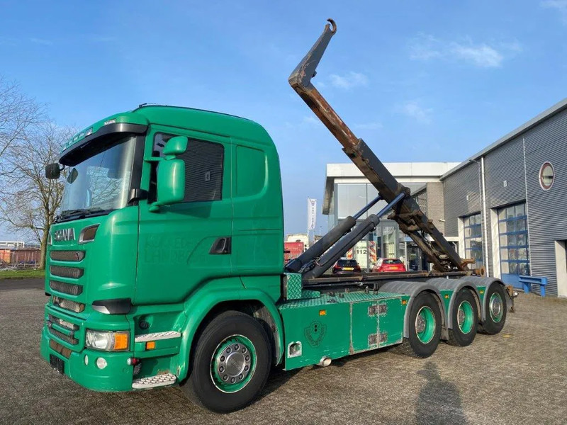 Scania R520 V8 / 8X4 / BIG AXLE / AJK HOOKLIFT 30TON / LIFT+LENKACHSE / NAVI / LEATHER / FULL-AIR / AUTOMATIC / EURO-6 / 2015 - Abrollkipper: das Bild 1 Scania R520 V8 / 8X4 / BIG AXLE / AJK HOOKLIFT 30TON / LIFT+LENKACHSE / NAVI / LEATHER / FULL-AIR / AUTOMATIC / EURO-6 / 2015 - Abrollkipper: das Bild 1