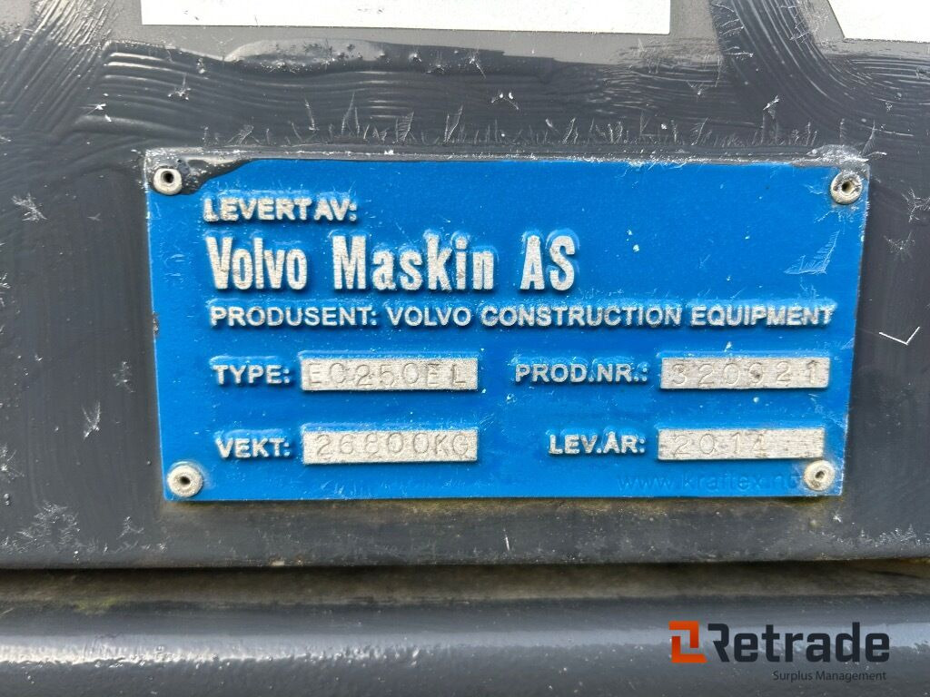 Baumaschine 2014 Beltegraver 29 ton  Volvo EC250 EL: das Bild 9