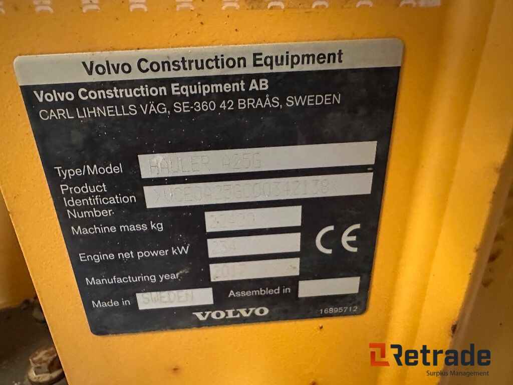 Baumaschine Volvo  A25G Dumper: das Bild 17