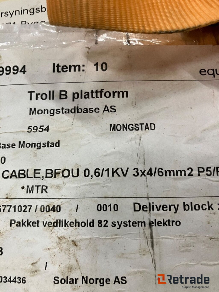 Cable BFOU 0,6/1KV 3x4/6mm 130 meter - Baugeräte: das Bild 3 Cable BFOU 0,6/1KV 3x4/6mm 130 meter - Baugeräte: das Bild 3