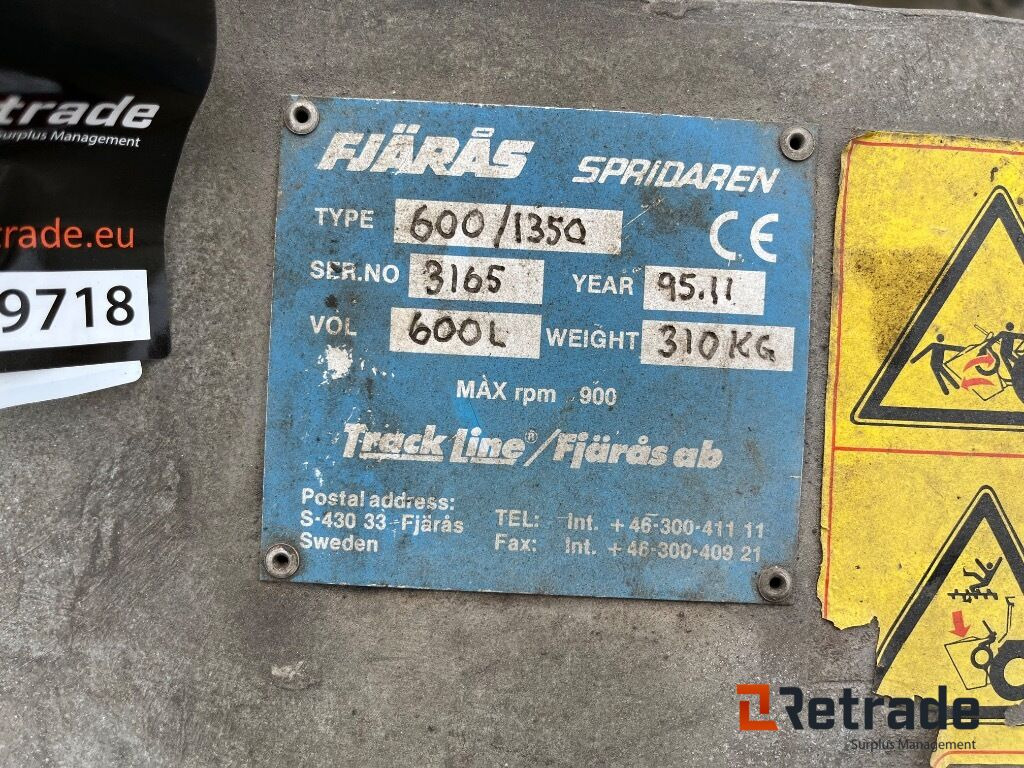 Fjærås 600/1350 liftophængt selvlæssende salt/grusudlægger. - Baugeräte: das Bild 5 Fjærås 600/1350 liftophængt selvlæssende salt/grusudlægger. - Baugeräte: das Bild 5