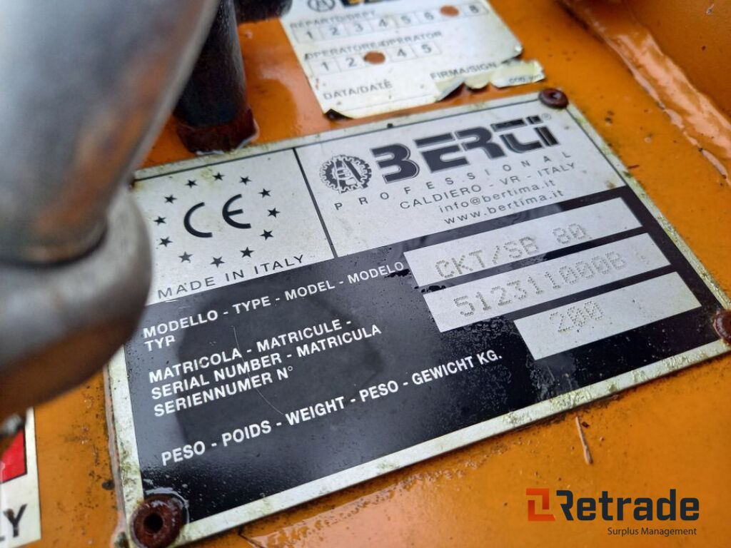 Berti CKT/SB80 slagleklipper / Flail mower - Landmaschine: das Bild 1 Berti CKT/SB80 slagleklipper / Flail mower - Landmaschine: das Bild 1