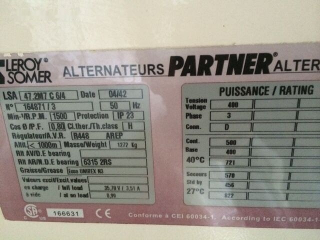 Volvo 500 kVa TAD1631 - Stromgenerator: das Bild 5 Volvo 500 kVa TAD1631 - Stromgenerator: das Bild 5