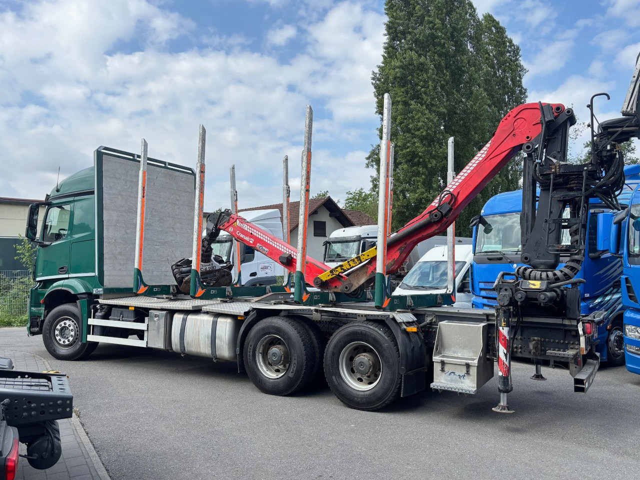 Holztransporter, Autokran Mercedes-Benz Arocs 6x4/Kran Cranab TZ 12.2: das Bild 8