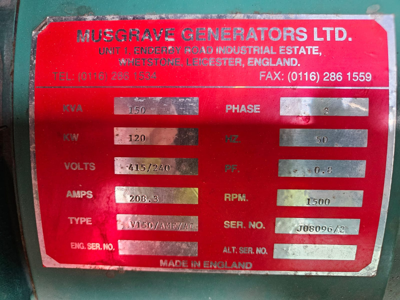 VOLVO TAD 720 GE DIESEL GENERATOR 120KW 150KVA 250 HOURS VOLVO TAD 720 GE DIESEL GENERATOR 120KW 150KVA 250 HOURS - Werkzeug/ Gerät: das Bild 3 VOLVO TAD 720 GE DIESEL GENERATOR 120KW 150KVA 250 HOURS VOLVO TAD 720 GE DIESEL GENERATOR 120KW 150KVA 250 HOURS - Werkzeug/ Gerät: das Bild 3